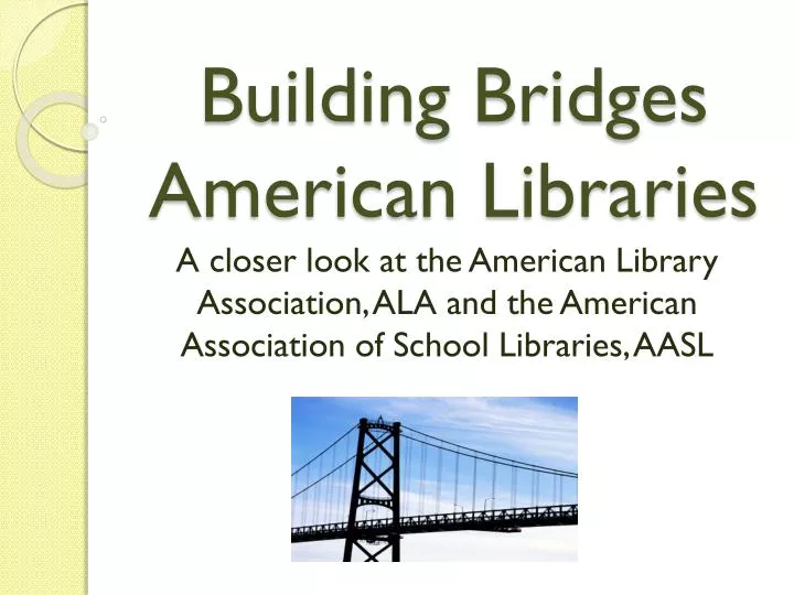 building bridges american libraries