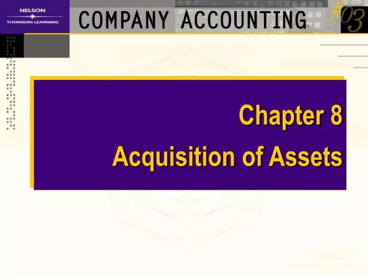 chapter 8 acquisition of assets