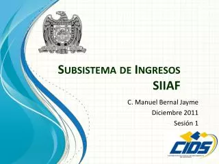 subsistema de ingresos siiaf
