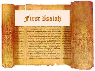 First Isaiah