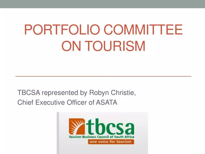 portfolio committee on tourism