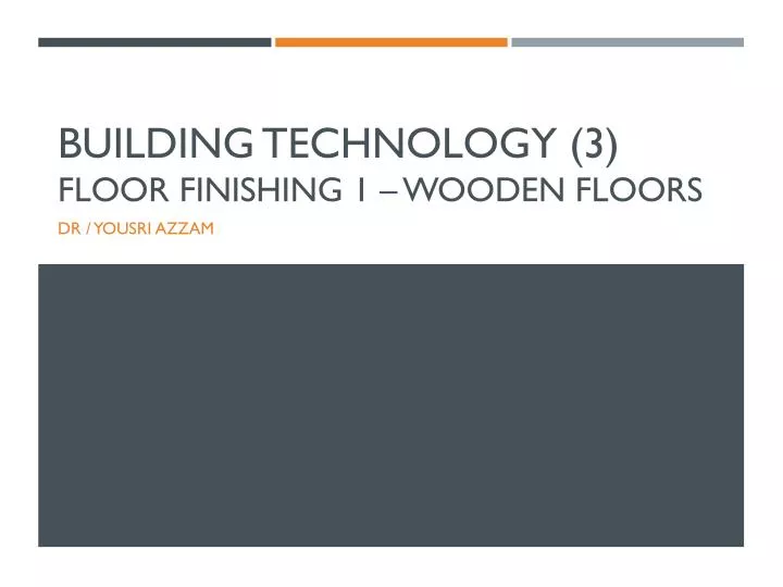 building technology 3 floor finishing 1 wooden floors
