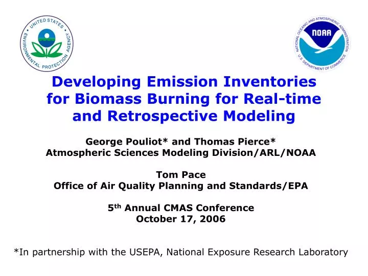 developing emission inventories for biomass burning for real time and retrospective modeling
