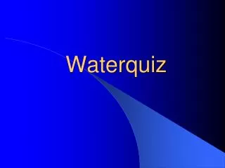waterquiz