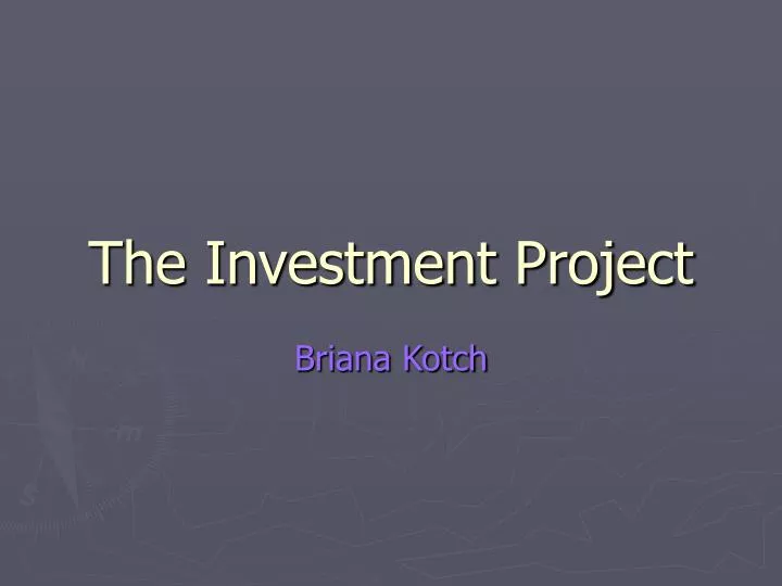 the investment project