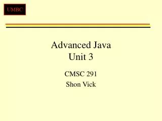 Advanced Java Unit 3