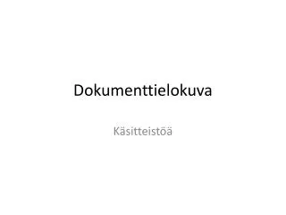 dokumenttielokuva