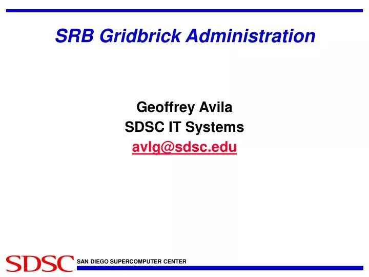 srb gridbrick administration