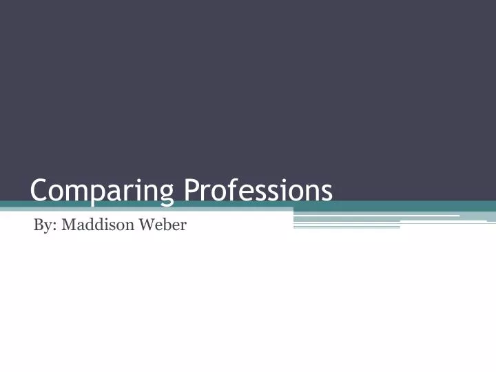 comparing professions