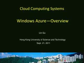 Cloud Computing Systems