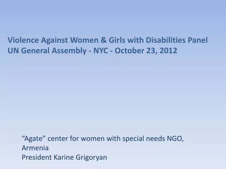 agate center for women with special needs ngo armenia president karine grigoryan