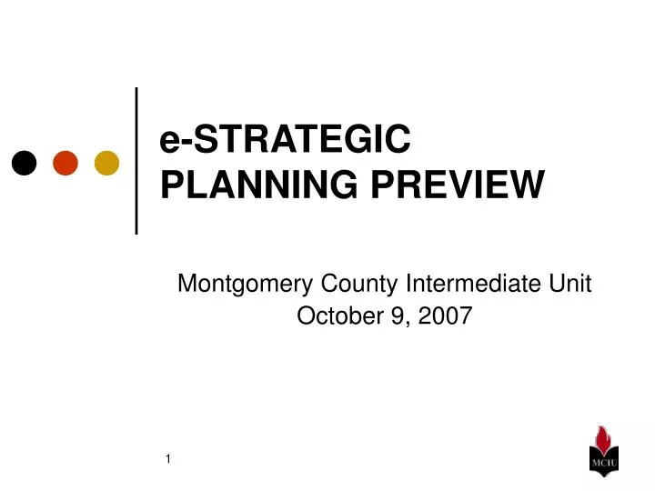 e strategic planning preview