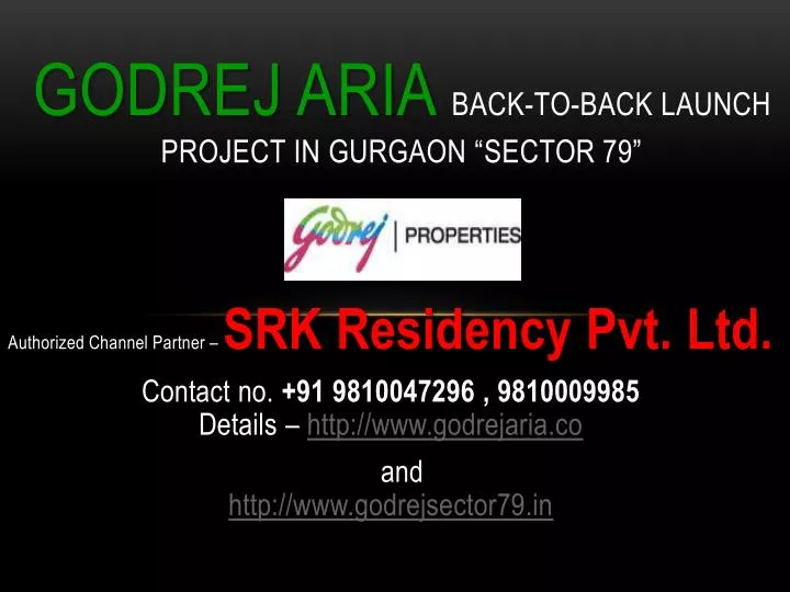 godrej aria back to back launch project in gurgaon sector 79