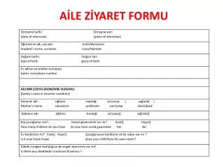 a le z yaret formu