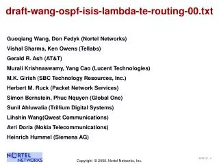 draft-wang-ospf-isis-lambda-te-routing-00.txt