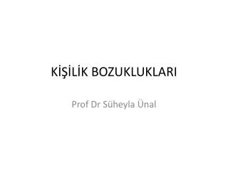 k l k bozukluklari