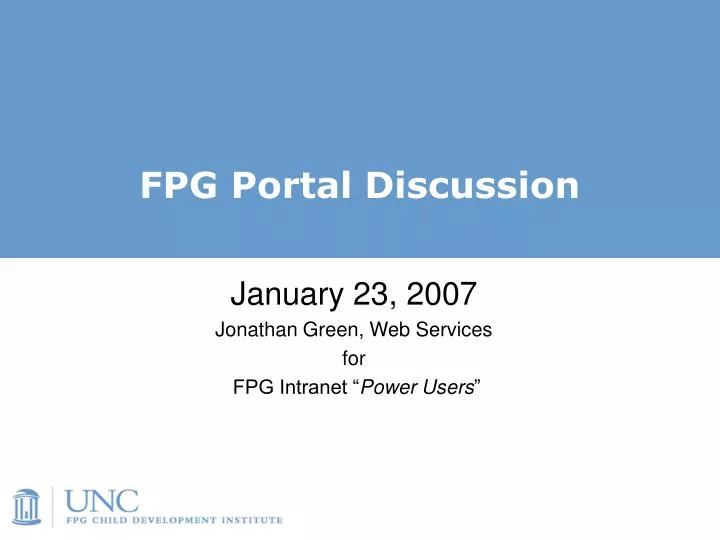 fpg portal discussion
