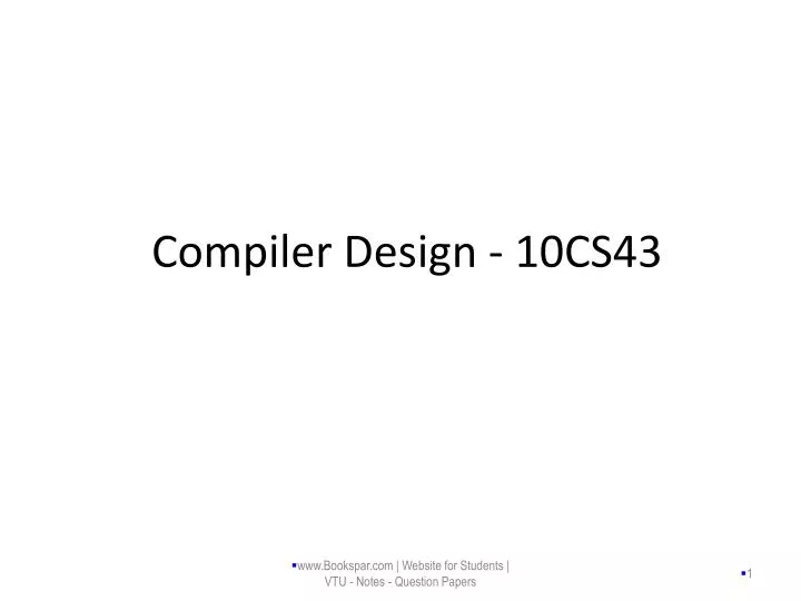 compiler design 10cs43