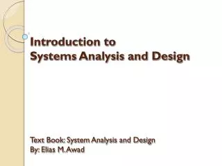 What is Systems Analysis and Design?