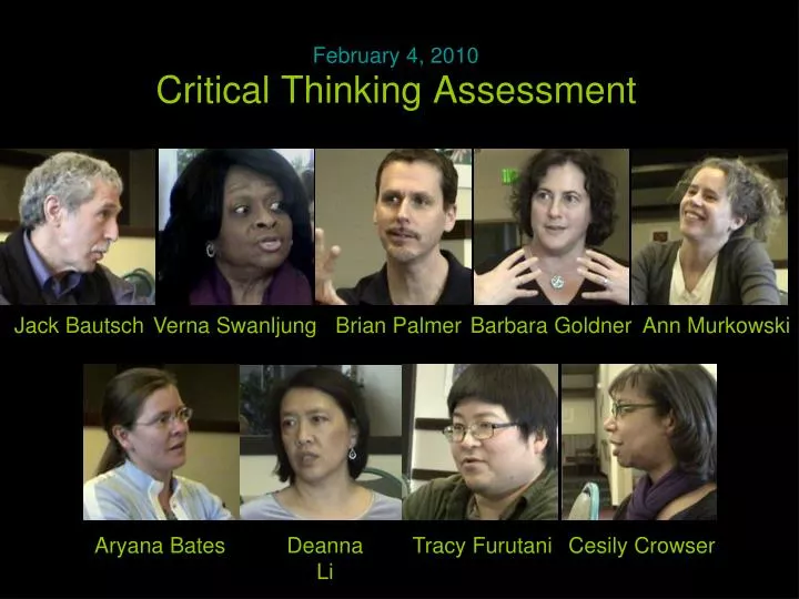 critical thinking assessment