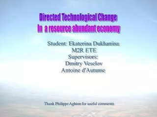 Directed Technological Change In a resource abundant economy