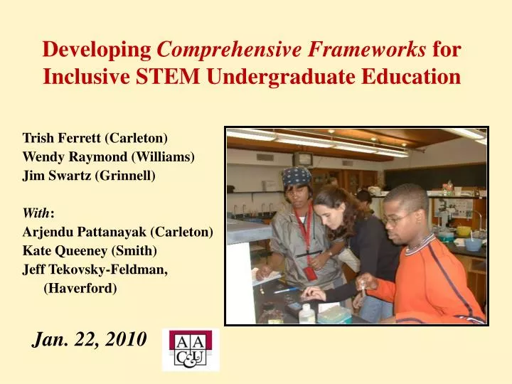 developing comprehensive frameworks for inclusive stem undergraduate education