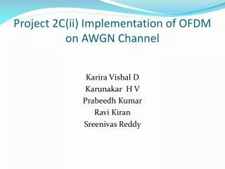 Project 2C(ii) Implementation of OFDM on AWGN Channel