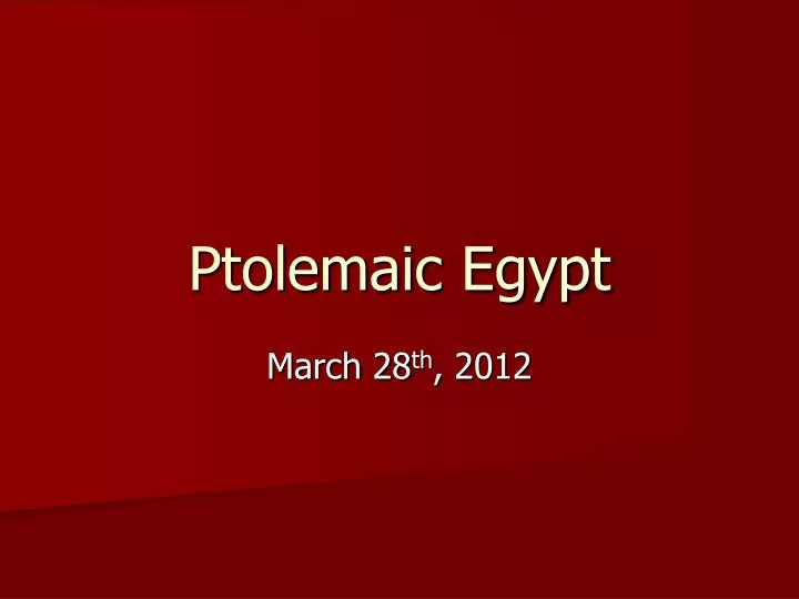 ptolemaic egypt