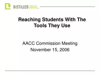 AACC Commission Meeting November 15, 2006