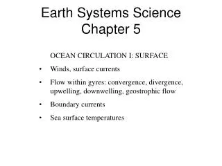 Earth Systems Science Chapter 5