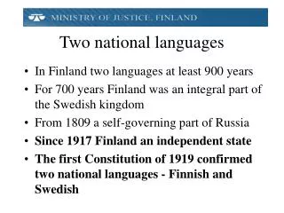 Two national languages