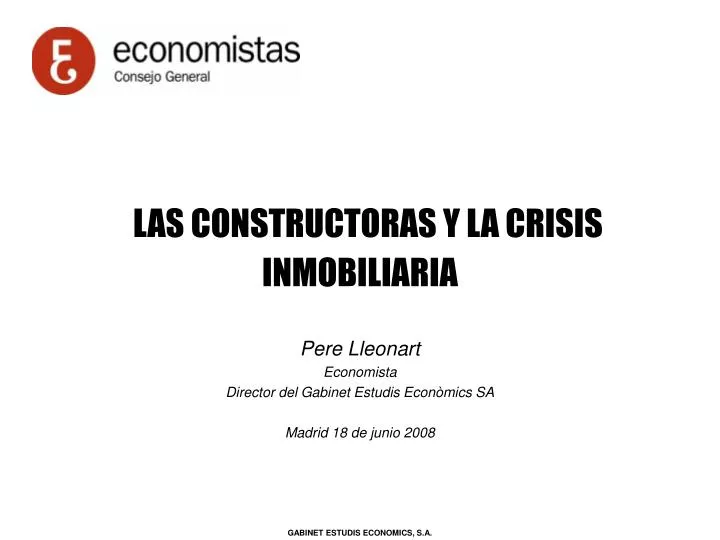 las constructoras y la crisis inmobiliaria