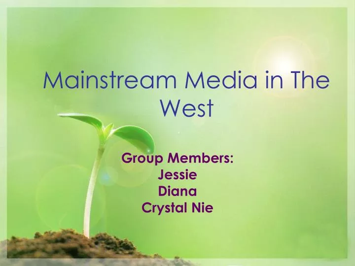 mainstream media in the west