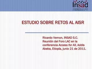 estudio sobre retos al aisr