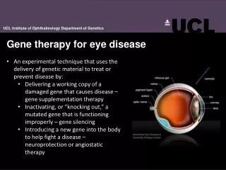 Gene therapy for eye disease