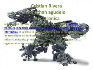 cristian rivera jonathan agudelo mecatronica