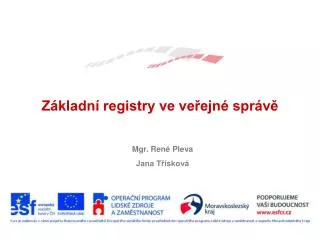 z kladn registry ve ve ejn spr v