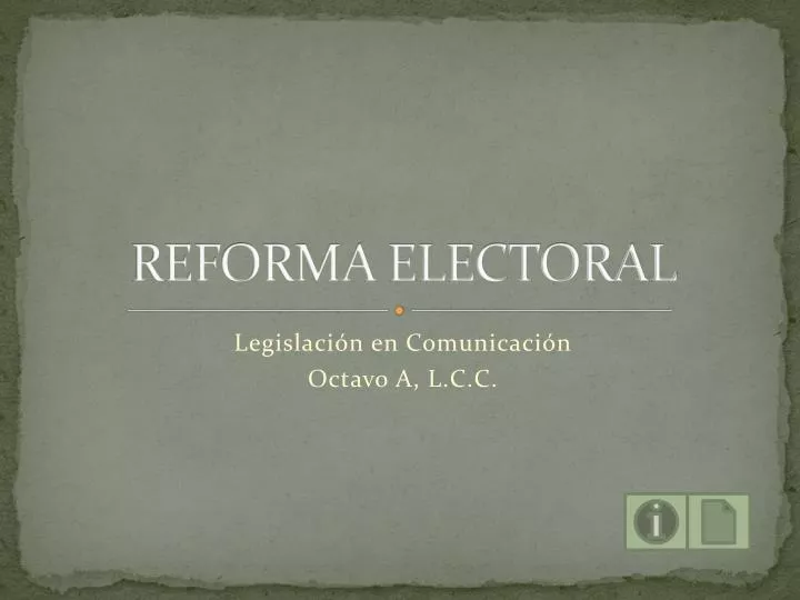 reforma electoral