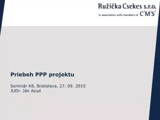 priebeh ppp projektu