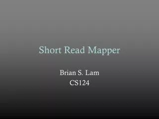 Short Read Mapper