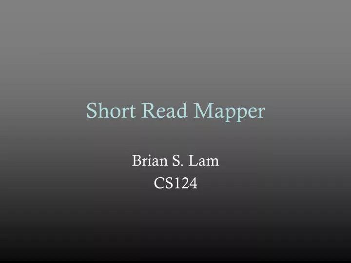 short read mapper