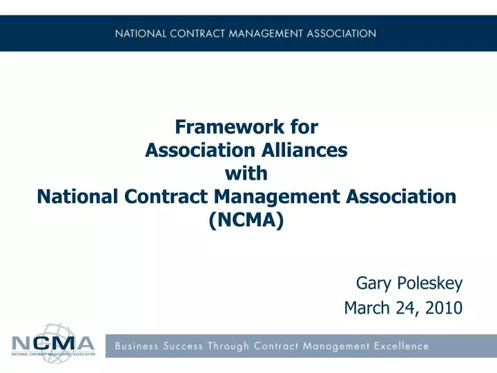 framework for association alliances with national contract management association ncma