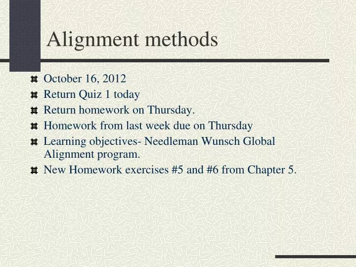 alignment methods