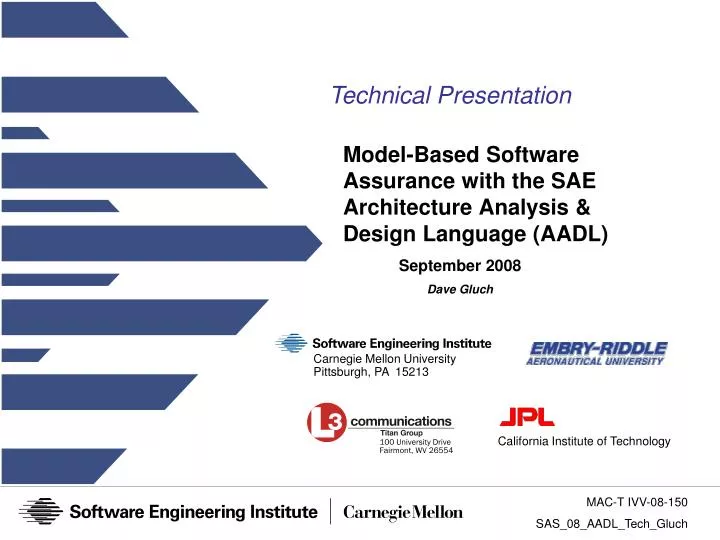 model based software assurance with the sae architecture analysis design language aadl