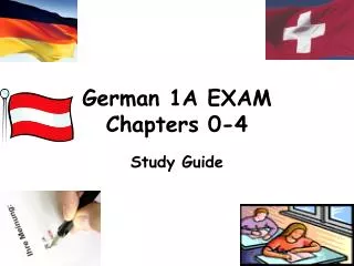 German 1A EXAM Chapters 0-4