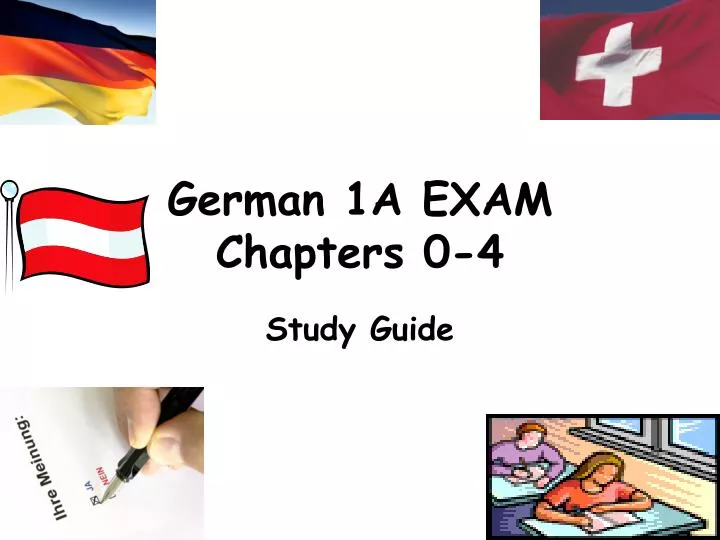 german 1a exam chapters 0 4