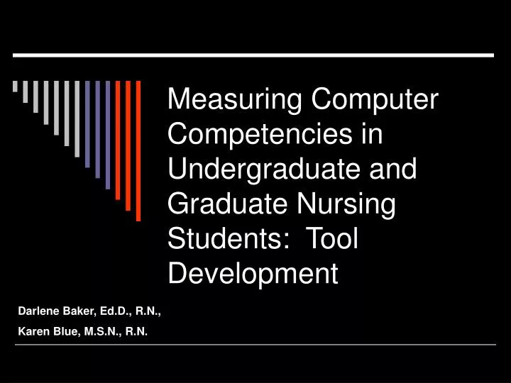 measuring computer competencies in undergraduate and graduate nursing students tool development
