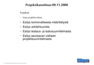 projektikatselmus 09 11 2000