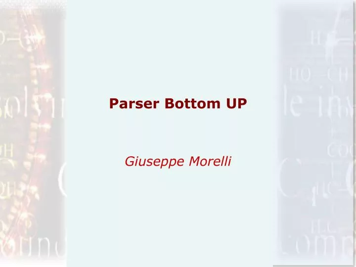 parser bottom up