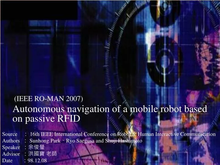 autonomous navigation of a mobile robot based on passive rfid
